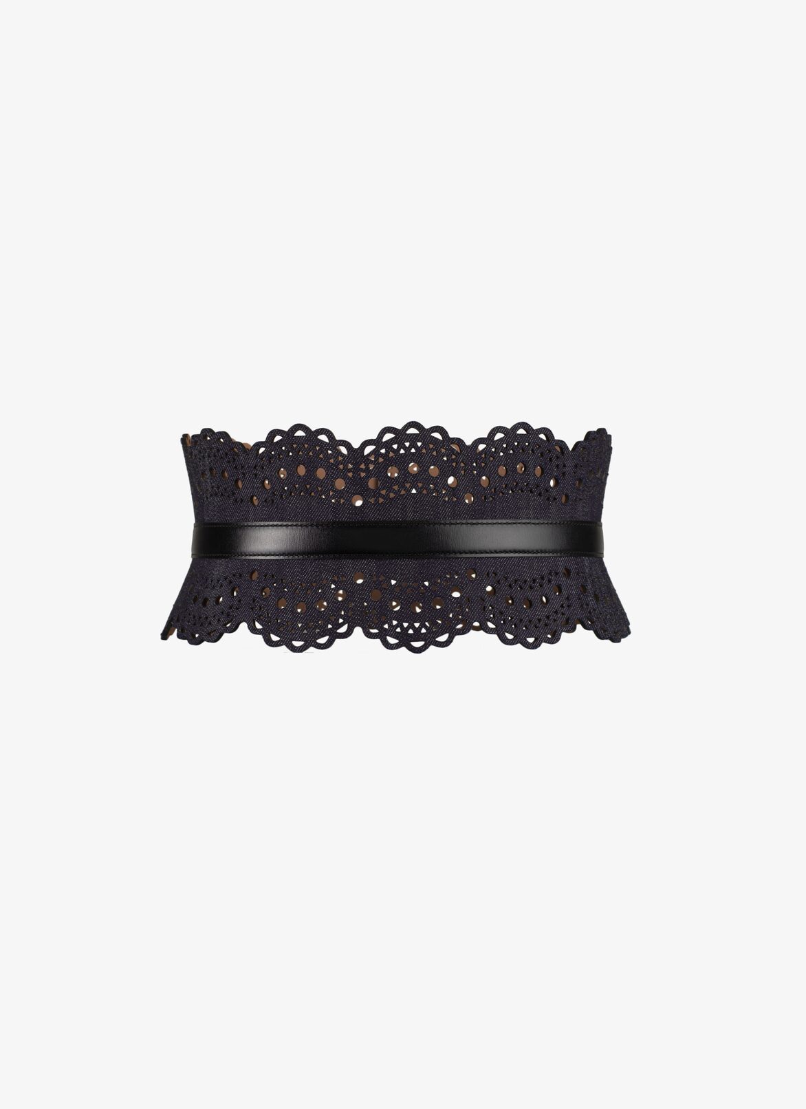 Denim Corset Belt ALAÏA NIGHT BLUE DENIM CORSET BELT